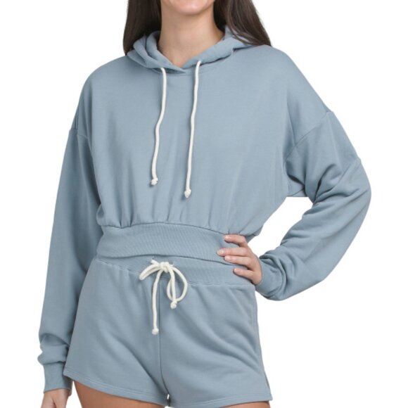 NEW NIA Bowery Hoodie in dusty blue for women 1125 2t7 - Picture 3 of 3